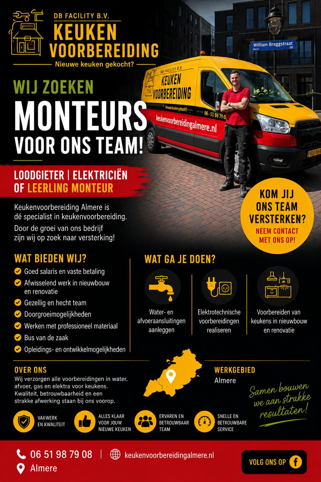 Vacature monteurs bij DB Facility B.V. in Almere